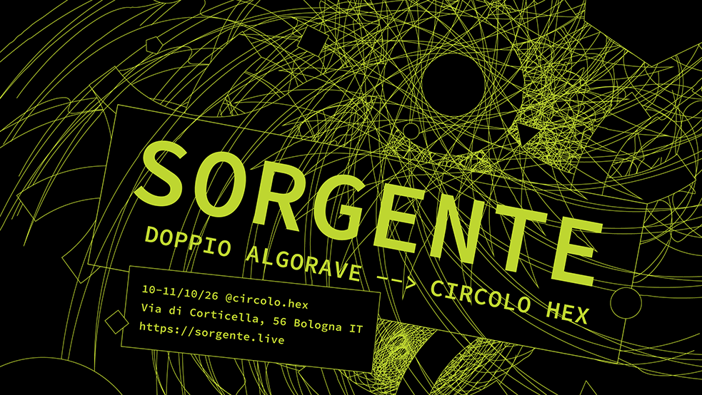 Sorgente Algoraving Artlab vol 1 Flyer